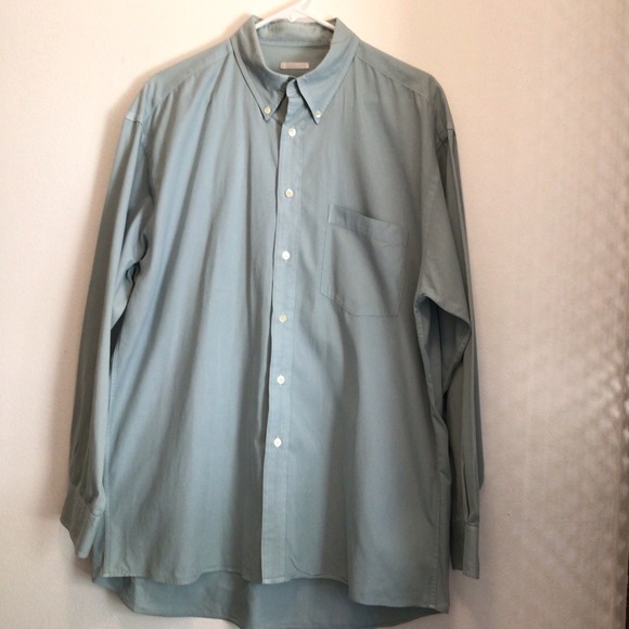 Halogen men’s mint green long sleeves button up shirt size medium 100%cotton - Picture 1 of 7